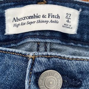 High rise super skinny ankle, Abercrombie & Fitch jeans, size 27